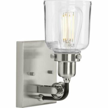 Rushton 1-Light Bathroom Vanity Light & Vanity in Brushed Nickel