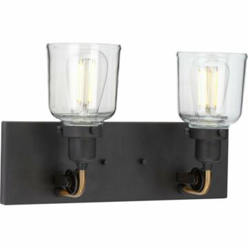 Rushton 2-Light Bathroom Vanity Light & Vanity in Graphite