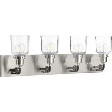 Rushton 4-Light Bathroom Vanity Light & Vanity in Brushed Nickel