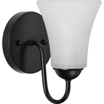 Classic 1-Light Bathroom Vanity Light Bracket in Black