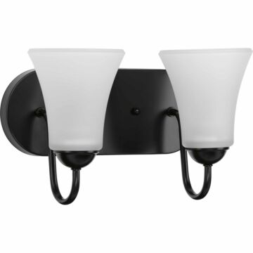 Classic 2-Light Bathroom Vanity Light Bracket in Black