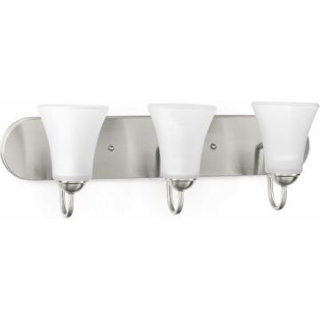 Classic 3-Light Bathroom Vanity Light Bracket in Brushed Nickel