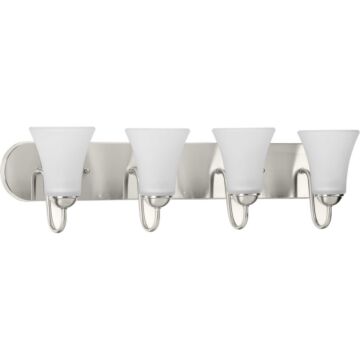Classic 4-Light Bathroom Vanity Light Bracket in Brushed Nickel