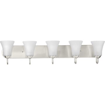 Classic 5-Light Bathroom Vanity Light Bracket in Brushed Nickel