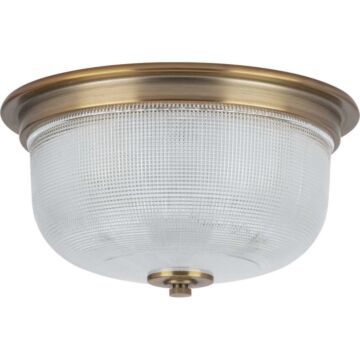 Archie 2-Light Flush Mount in Vintage Brass