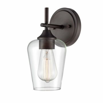 Ashford One Light Wall Sconce in Rubbed Bronze by Millennium