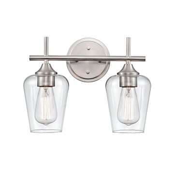 Ashford Two Light Vanity in Brushed Nickel by Millennium