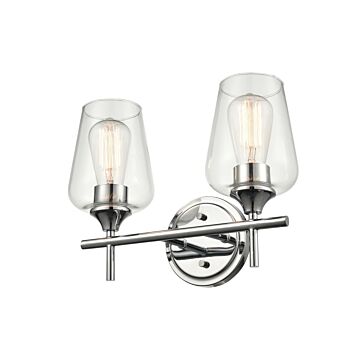 Ashford Two Light Vanity in Chrome by Millennium