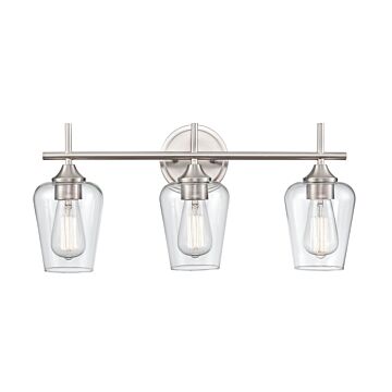 Ashford Three Light Vanity in Brushed Nickel by Millennium