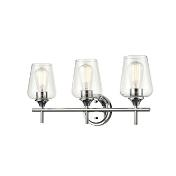 Ashford Three Light Vanity in Chrome by Millennium
