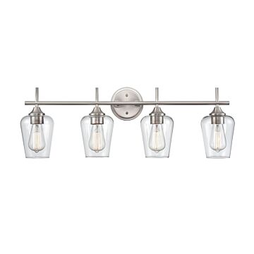 Ashford Four Light Vanity in Brushed Nickel by Millennium