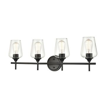 Ashford Four Light Vanity in Matte Black by Millennium
