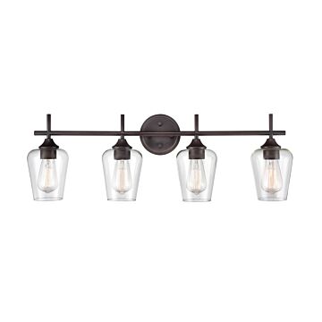 Ashford Four Light Vanity in Rubbed Bronze by Millennium