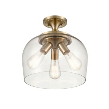 Ashford Three Light Semi Flush Mount in Modern Gold by Millennium