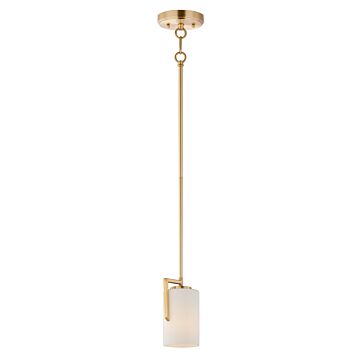 Dart One Light Mini Pendant in Satin Brass by Maxim