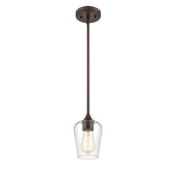 Ashford One Light Mini Pendant in Rubbed Bronze by Millennium