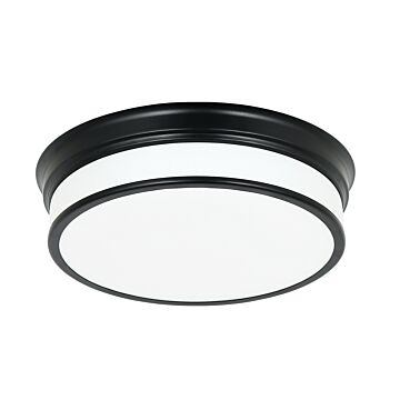 Navo LED Flush Mount in Black by Matteo Lighting