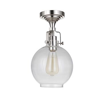 State House One Light Semi Flush Mount in Polished Nickel by Craftmade