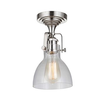 State House One Light Semi Flush Mount in Polished Nickel by Craftmade