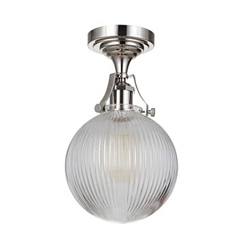 State House One Light Semi Flush Mount in Polished Nickel by Craftmade