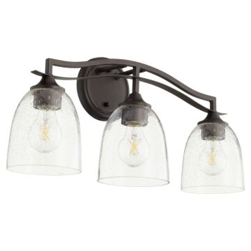 Jardin Three Light Vanity in Oiled Bronze by Quorum International