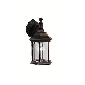 Chesapeake One Light Outdoor Wall Mount in Black by Kichler