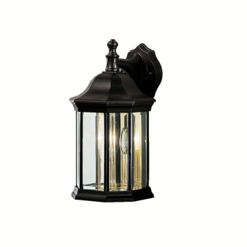 Chesapeake Three Light Outdoor Wall Mount in Black by Kichler