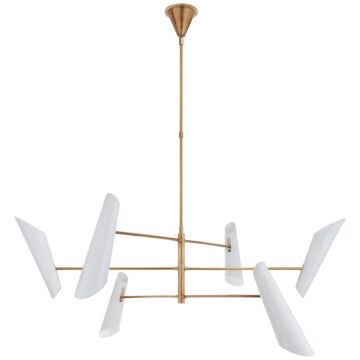 Franca LED Chandelier in Hand-Rubbed Antique Brass by Visual Comfort Signature