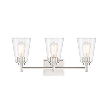 Westin 3-Light Bathroom Vanity Light Bar in Satin Platinum