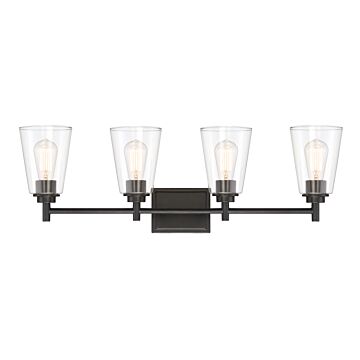 Westin 4-Light Bathroom Vanity Light Bar in Matte Black