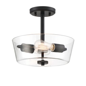 Westin 2-Light Semi-Flush Mount in Matte Black