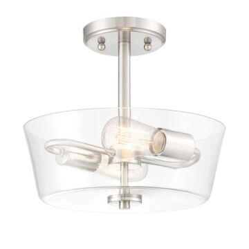 Westin 2-Light Semi-Flush Mount in Satin Platinum