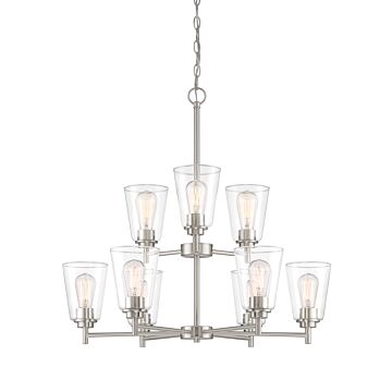Westin 9-Light Chandelier in Satin Platinum