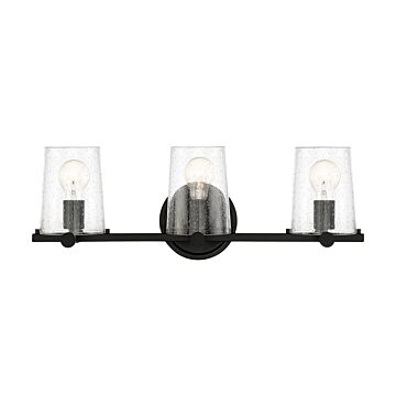 Matteson 3-Light Bathroom Vanity Light Bar in Matte Black