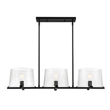 Matteson 3-Light Island Pendant in Matte Black