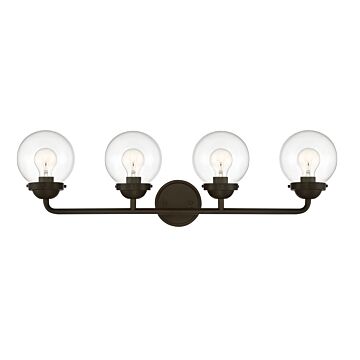 Knoll 4-Light Bathroom Vanity Light Bar in Oil Rubbed Bronze
