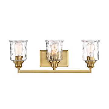 Drake 3-Light Bathroom Vanity Light Bar in Brushed Gold