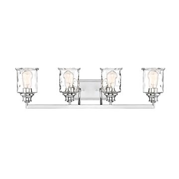 Drake 4-Light Bathroom Vanity Light Bar in Polished Nickel