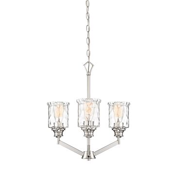 Drake 3-Light Chandelier in Polished Nickel