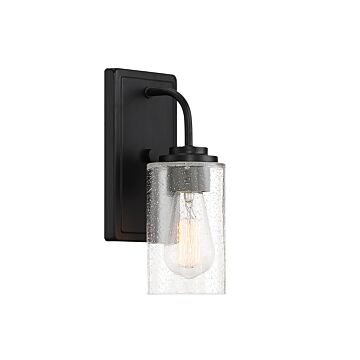Logan 1-Light Wall Sconce in Matte Black