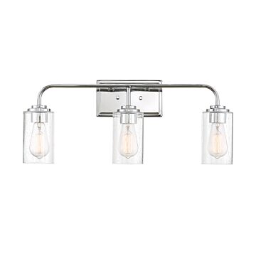 Logan 3-Light Bathroom Vanity Light Bar in Chrome