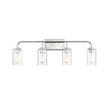 Logan 4-Light Bathroom Vanity Light Bar in Chrome