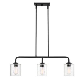 Logan 3-Light Island Pendant in Matte Black