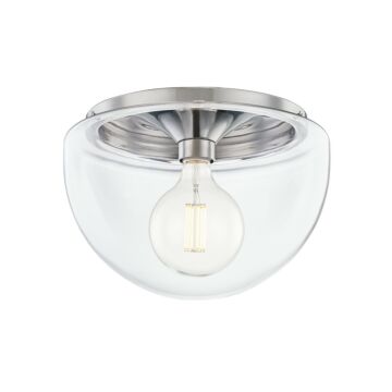 Grace One Light Flush Mount in Polished Nickel by Mitzi