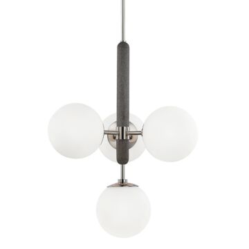 Brielle Four Light Chandelier in Polished Nickel by Mitzi
