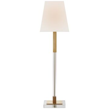 Reagan  Buffet Lamp in Antique-Burnished Brass and Crystal by Visual Comfort Signature
