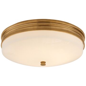 Launceton LED Flush Mount in Antique-Burnished Brass by Visual Comfort Signature