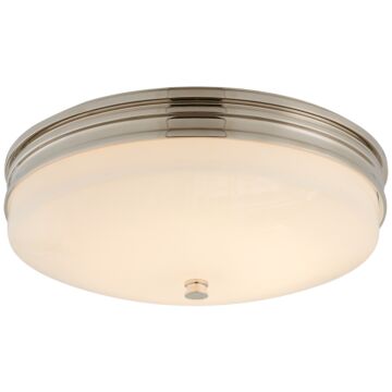 Launceton LED Flush Mount in Polished Nickel by Visual Comfort Signature