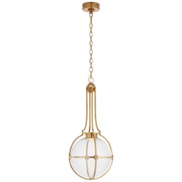 Gracie LED Pendant in Antique-Burnished Brass by Visual Comfort Signature