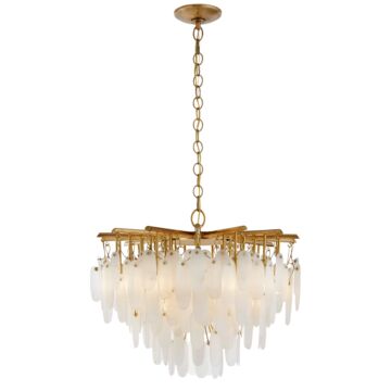 Cora LED Chandelier in Antique-Burnished Brass by Visual Comfort Signature